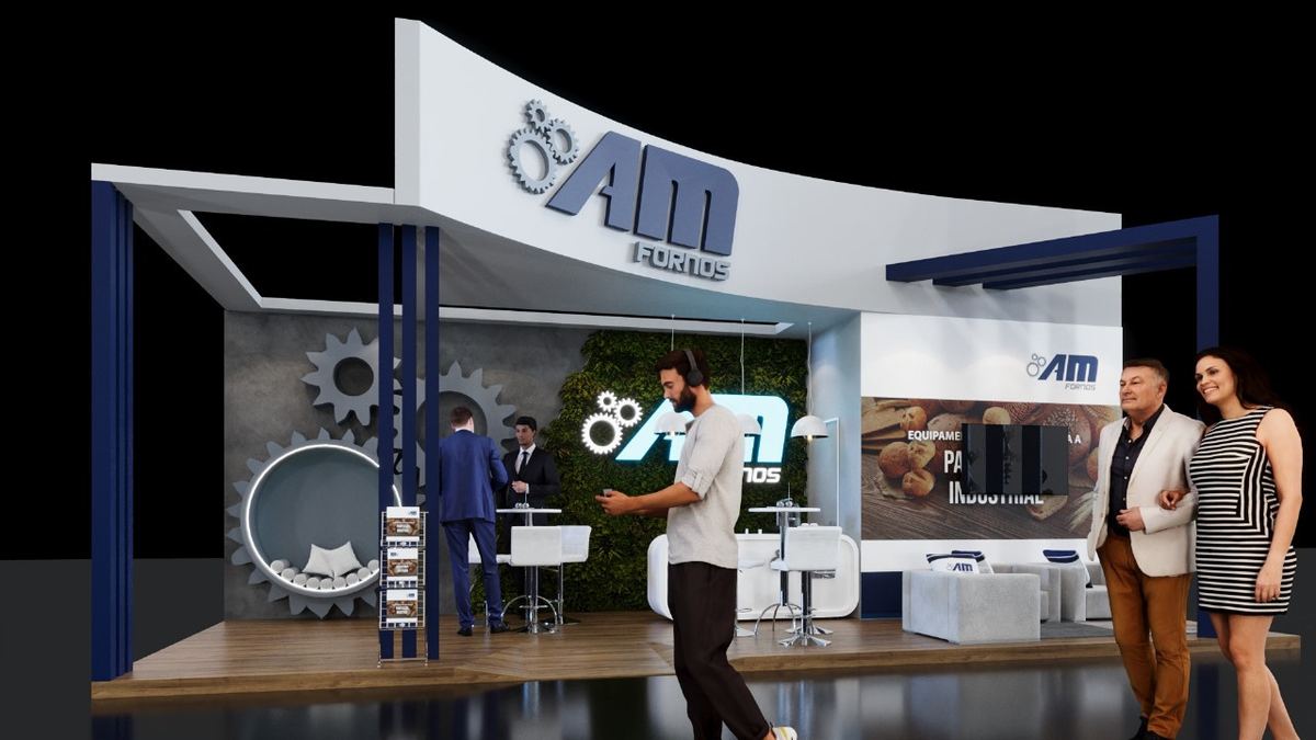 Estande para feiras e eventos produzido pela Magma Tefra